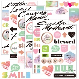 30 Sheet Scrapbooking Sticker Decals 500 Pieces Waterproof Vinyl Happy Travel Family Friend Memories Sticker Decor for Family Album Scrapbooking Embellishment Art Project (Love Theme)