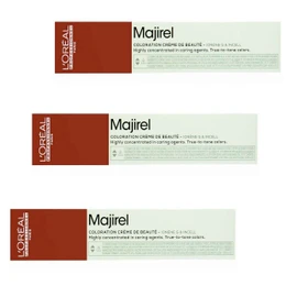 3x L 'Oreal MAJIREL 5,35 Light Gold Mahagonii Cream Colour 50 ml