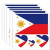 20 PCS Philippine Flag Tattoo,Filipinos Banner Tattoos Decoration Decal, Rectangle