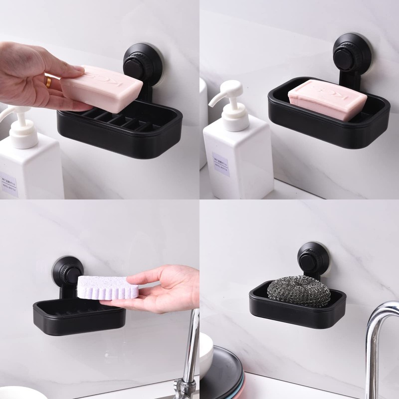 Suction Cup Soap Holder for Shower Wall, Bathroom, Tub and