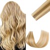 FUOTONBUTY Tape in Hair Extensions Real Human Hair Double Stitched