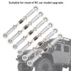 Lybunair 6Pcs RC Car Push Rod Aluminum Alloy Adjustable Push