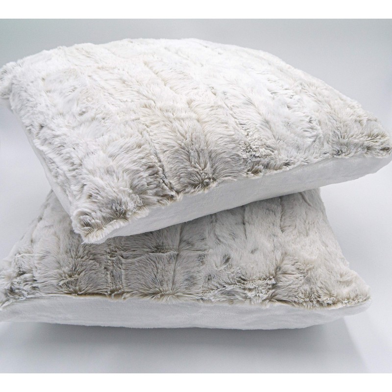 Lex's Linens Pack of 2 Opulence Premium Faux Fur Cushion