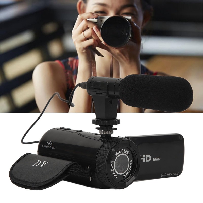 Digital Video Camera Camcorder, 1080P HD16MP Portable Vlogging Camera Recorder,
