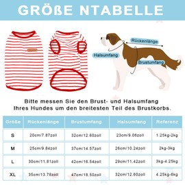 Voarge T-Shirt with Dog Stripes, Summer Dog Shirts, Soft Cotton Puppy Clothing, Pet Tank Top, Chihuahua Basic Tee Shirt, Clothing for Small, Medium Dogs, Cat Clothing (Red, M)