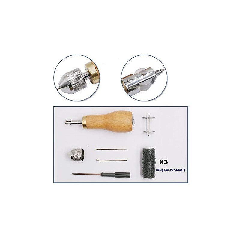 Becho Professional Stitcher Sewing Awl Leather Craft Making,Stitcher Repair Accessory