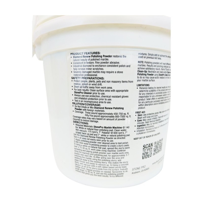Stone Pro Diamond Renew - Marble and Travertine Polishing Powder