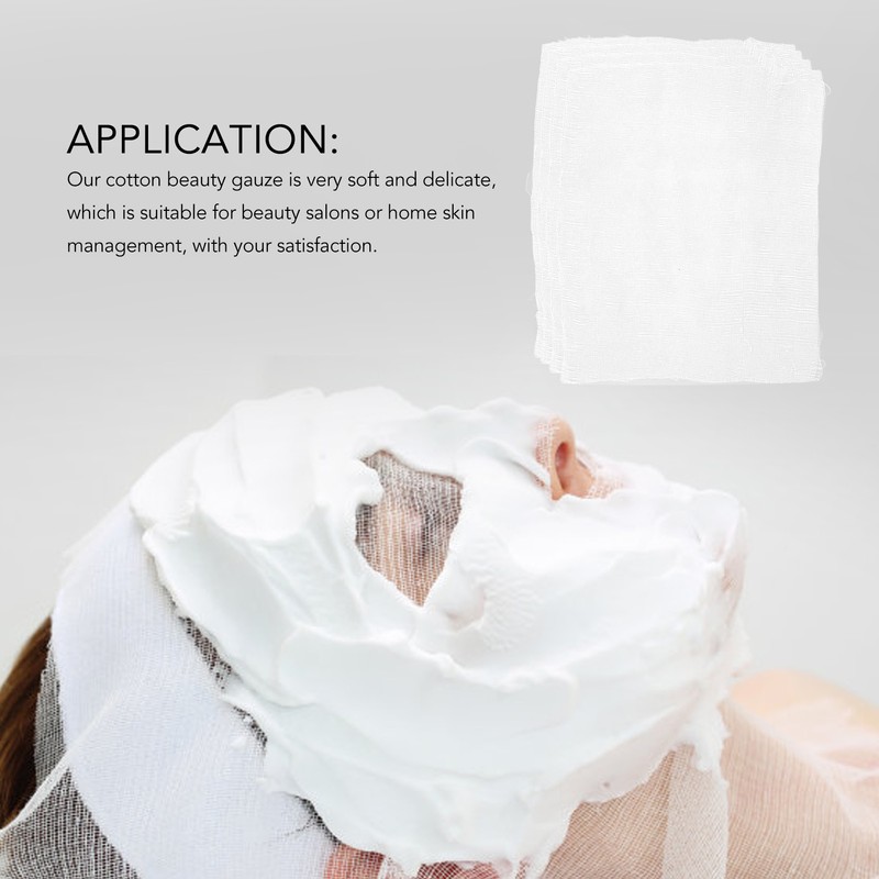 100pcs Gauze Face Mask Disposable Pre Cut Cotton Soft Facial