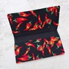 Checkbook Cover - Billfold Wallet - Red Chili Pepper Fabric