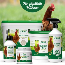 HÜHNER Land Gastric Ruh Powder Chickens & Poultry 500 ml - Harmonisation of Gastrointestinal Activity, Mineral Blend with Anise for Chicken Food, Natural Clay Minerals Support Intestinal Flora