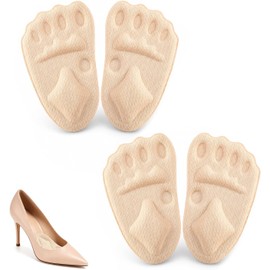 Almohadillas Metatarsianas Para Mujeres，Almohadillas Acolchadas De Bola De Pie，Transpirable, Suave Y Cómodo. Apto Para Diversos Tipos De Calzado（2 pares）