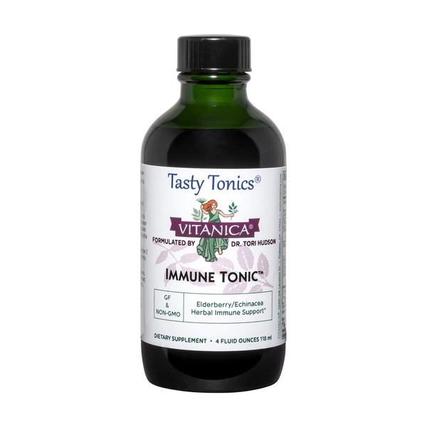 Vitanica Immune Tonic, Black Elderberry 2000mg, Echinacea, Immune Support, Non-GMO, Vegetarian, 4 Ounce (Packaging May Vary)