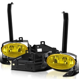 Spec-D Tuning Yellow Lens Fog Lights + H11 Bulbs + Switch Included Compatible with Honda Accord 2Dr Coupe 2008-2010 L+R Pair Assembly