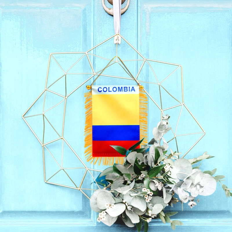 Anley 4 X 6 Inch Colombia Fringy Window Hanging Flag