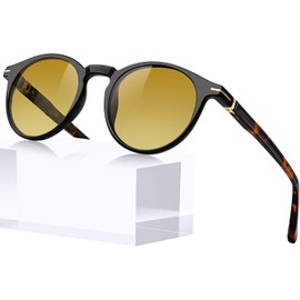 KANASTAL Acetato Lentes de Sol Polarizados Mujer Hombre Redondos Pequeños Protección UV400, TR90, Gafas Circulares, Clasicos, Vintage, Retro Polarized Sunglasses, Pesca, Playa, Viajar