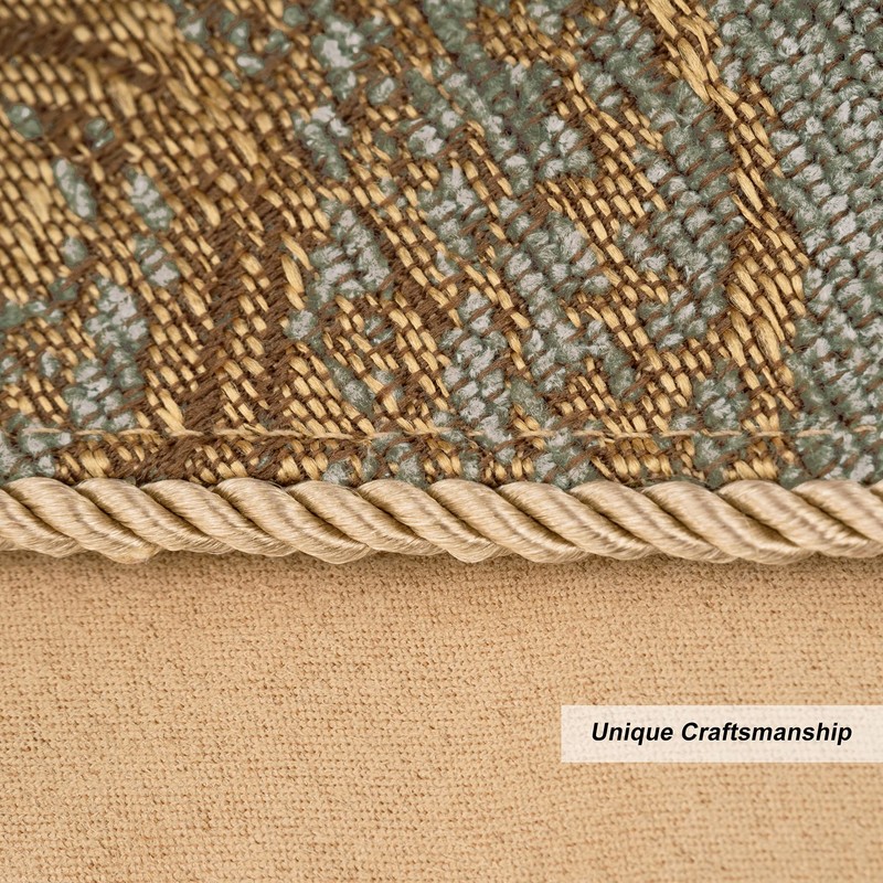 Loom and Mill Luxury Chenille Placemats, Set of 6 Modern