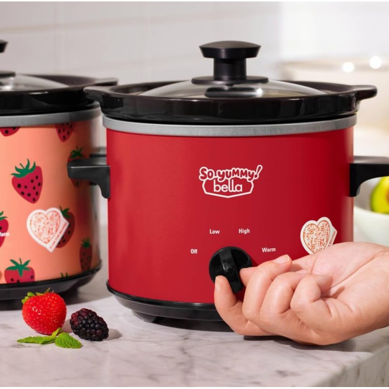 So Yummy by bella 2.0qt Twin Set Slow Cooker Red