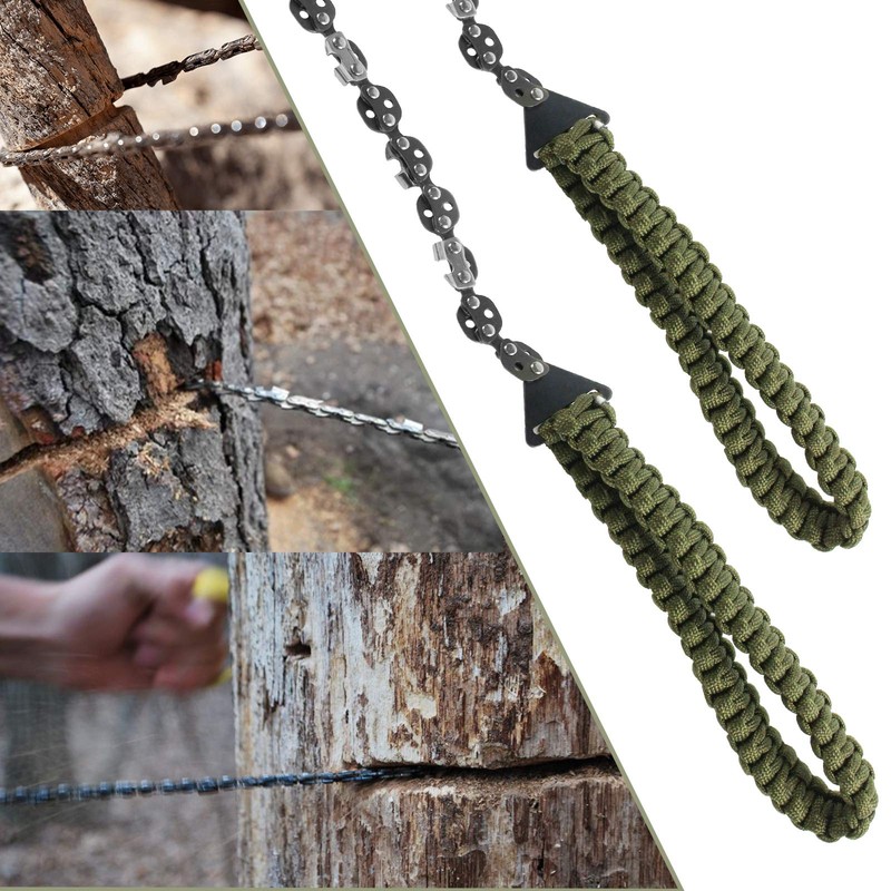 BLIKA 36 Inches 24 Teeth Pocket Chainsaw with Paracord Handle,
