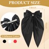 Hair Accessories - 3 Pcs Oversized Satin Hair Barrettes, Ribbon