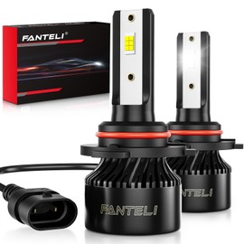 FANTELI 𝟫𝟢𝟢𝟧/𝖧𝖡𝟥 Bulbs, 40000LM 900% Brighter 1:1 Size, Plug and Play 6000K Cool White, IP68 Waterproof, Pack of 2, Interior Off-Road Lights