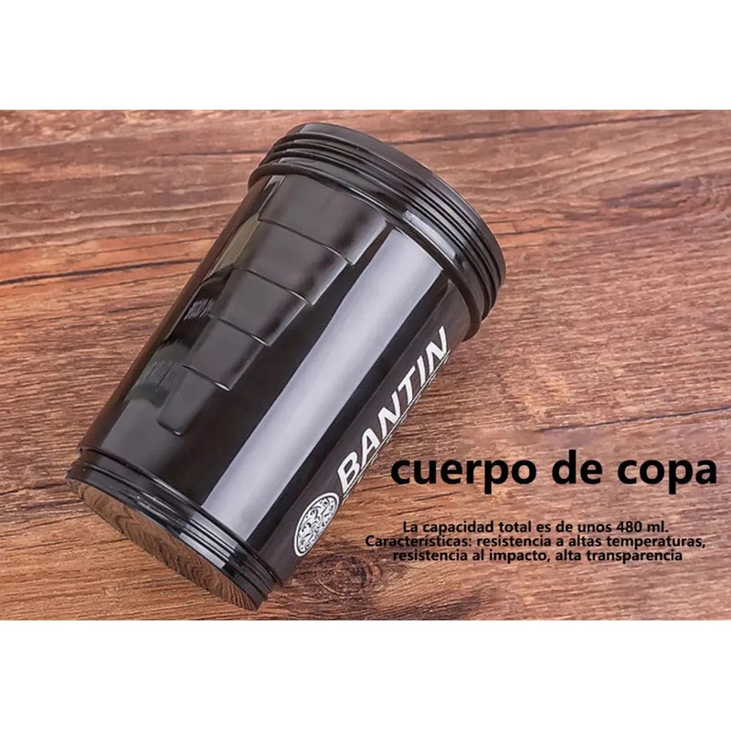 2 Pzas Mezclador De Proteínas Vaso Deportivo Shaker Para Gimnasio