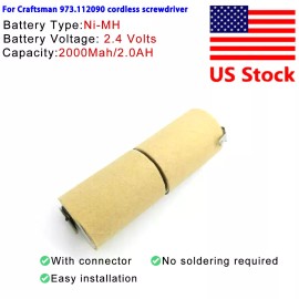 for craftsman 2.4V Battery Pack for craftsman 973.112090 Cordless screwdriver