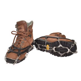 GLIDER AT06 Crampons 10 Prong Compatible Shoe Size 9.8 - 11.4 inches (25 - 29 cm), Chain Spikes, For Soles, Fall Prevention, Snow Cover