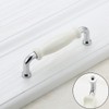 SENRISE 5 Pack Zinc Alloy Cabinet Handles, 3.77" (96mm) Hole
