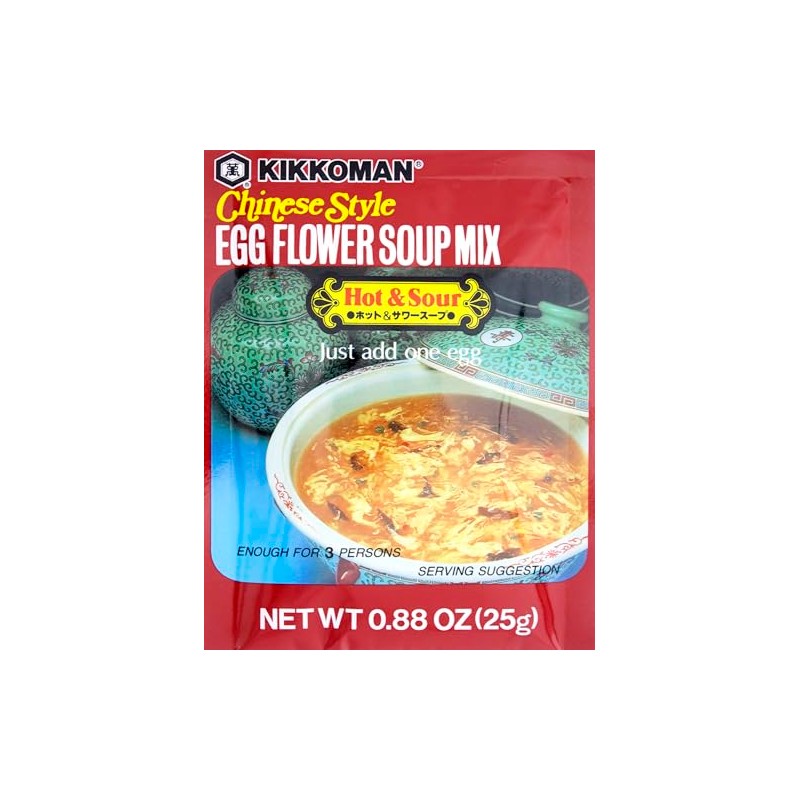 Kikkoman Egg Flower Soup Mix Hot and Sour, 0.88 oz