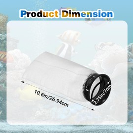 wutfuooo 6 Pack 2.75 Inch 225 Micron Filter Sock Fits Waterbox Aquarium Models, Fits Eshopps Aquarium Models, Fits Fiji Cube Aquariums, Also Fits All 2.75" Filter Sock Holders, Check Size First
