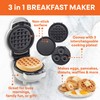 MasterChef 3-in-1 Mini Holiday Breakfast Maker- Make Eggs Pancakes Donuts