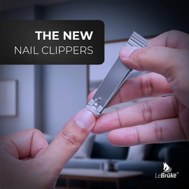 Lebrüke® Nail Clippers Set of 2 – Available in 2 Sizes for Smooth Cut – Premium Nail Cutter and Nail Scissors Toenails and Fingernails