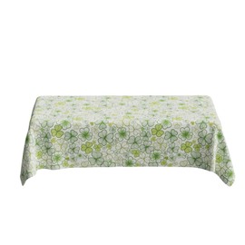 BOTB LIHM St Patricks Day Green Shamrock Tablecloth Rectangle Washable Table Covers for Indoor Outdoor Dining Table Home Party Decorations 60x120 Inch