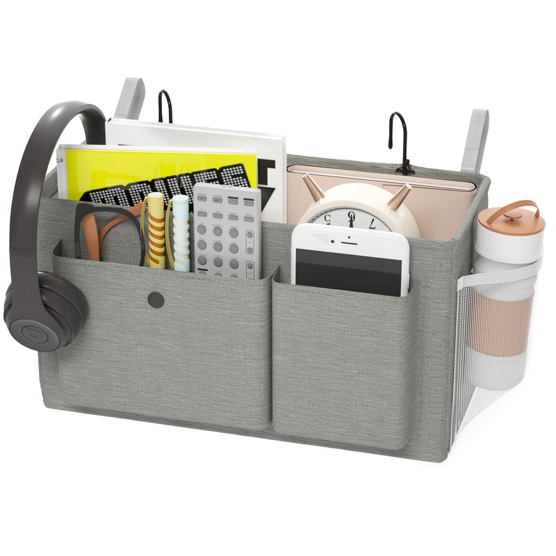 Edudif Bedside Caddy Bedside Organizer with Fixed Straps & Water