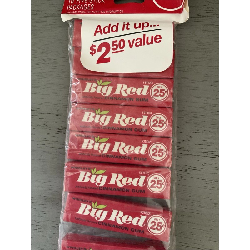 Wrigley’s Vintage 1980’s Wrigley Chewing NOS Unopened Gum Pack Big