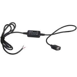 Tiardey DC DC Step Down Converter, 12V to 5V 3A USB Converter Voltage Step Down Regulator USB Connectors for Car Stereo Radio Monitoring LED Display