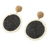 Rattan Earrings Lightweight Boho Colorful Raffia Earrings for Women Handmade