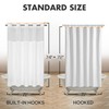 River Dream No Hook Slub Textured Shower Curtain with Snap-in