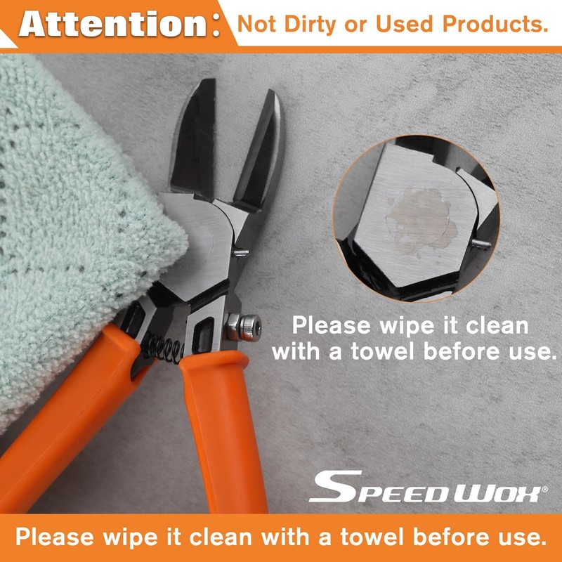 SPEEDWOX Wire Cutter 15 Angled Flush Cutters for Electronic Components