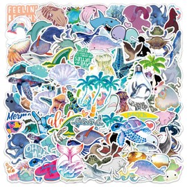 HDGSAFD 100 Marine Life Stickers, Creative Graffiti Stickers, Waterproof Stickers That Can Decorate Suitcases, Notebooks and Water Bottles