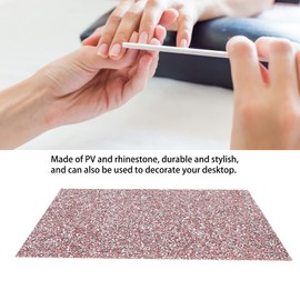 Nail Hand Rest Pad, Glitter Manicure Art Table Mat Arm Desk Pad for Nail Art Cushion, Soft Salon Nail Hand Rest Cushion Hand Holder Wrist Arm Rest (Pink diamond)