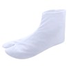 Unisex Broadcloth Split - Toe "Tabi" Socks, White, 4 Clasps,