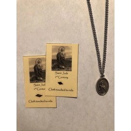 Catholic Apostle Saint Jude St of impossible medal Holy Card relic reliquary