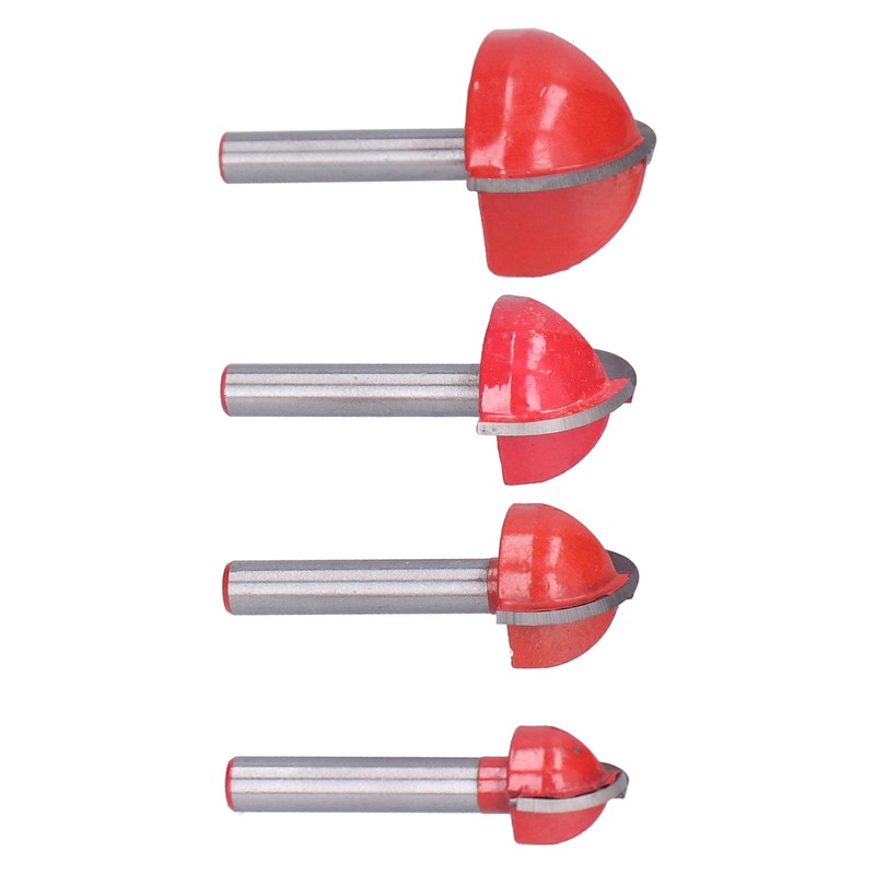 4Pcs Bowl Router Bit Ball Bearing Dish Carving CNC Milling