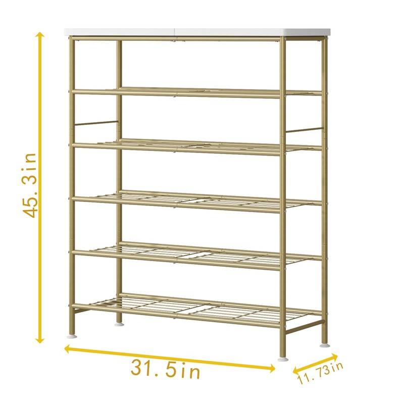 SUOERNUO Shoe Rack Organizer 6 Tier for Closet Entryway Free