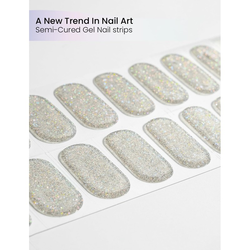 Semi Cured Gel Nail Strips | Built-In Gel Top Coat