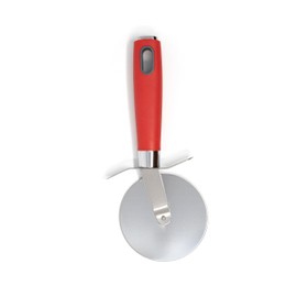 Farberware- Soft Grip Pizza Wheel, Stainless Steel Pizza Cutter, Dishwasher Safe (Red)