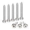 sourcing map Phillips Hex Washer Self Tapping Screws, M5 x