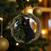 Black Bear Ornaments – Christmas Tree Holiday Decorations, Set of