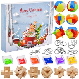 Advent Calendar 2024 for Kids - 24 Days of Christmas Countdown Calendar with BrainTeaser Puzzle Toys for Kid Adults Advent Calendar for Boys Girls Teens Christmas Gifts for Kids